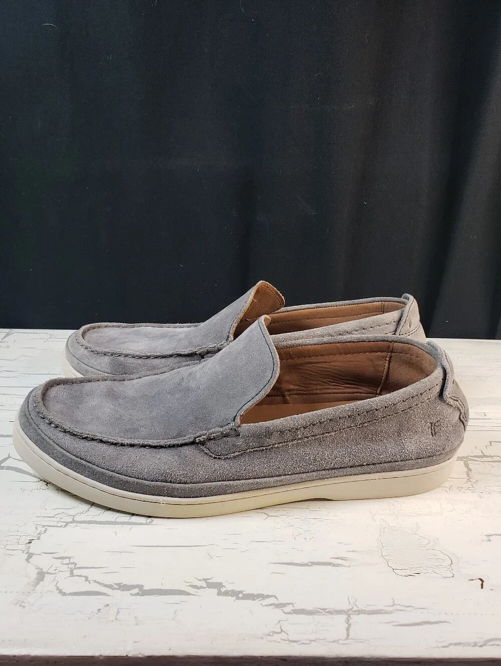 Frye Deck Venetian Slip-On Casual  Loafer in Gray - Men's size 13